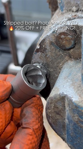 Stop fighting that stripped bolt! 😫 If a regular wrench is just making it worse, you need this reverse-thread extractor. It bites down and pulls it right out. 🛠️ 20% OFF Free Shipping! Link below. 👇 #StrippedBolt #MechanicLife #ToolHacks #TikTokMadeMeBuyit #GarageTools