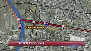 Vine St. Expressway (I-676) to close overnight this week for construction