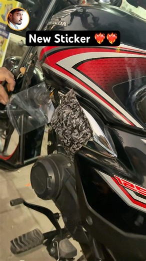 Honda Shine ✨ New Sticker ❤️‍🔥❤️‍🔥 #shorts #hondashinebs6 #newsticker #radiumsticker