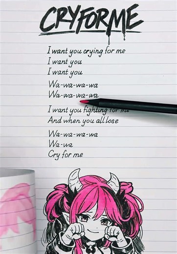 🖤💧 Cry For Me – Ironmouse (Lyrics) | Wa‑Wa‑Wa Trend #CryForMe #Ironmouse #WaWaWa #WaWaWaTrend #LyricsTranslation