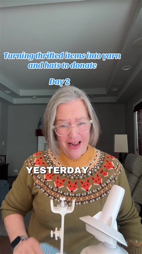 Transforming Thrifted Items into Yarn for Charity