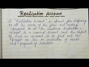 What Is Realisation Account & Revaluation Account | Difference Between Realisation & Revaluation