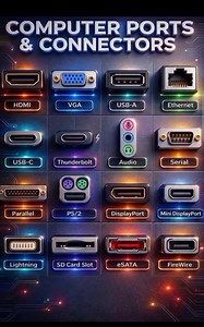 Computer Ports & Connectors Explained 🔌💻 (Know Your PC Like a Pro!) #himratech #ComputerBasics #TechTips | HimraTech