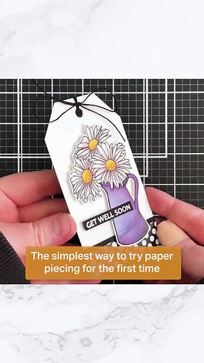 Have you tried paper piecing stamped images? Michelle Short @thecardghtotto inspires us with a card making video tutorial on how to paper piece stamped images.! 🤩 This video features our Paint-A-Flower: Chamomile Outline Stamp Set which has been designed with a little whimsy and a lot of imagination. It features a charming nod to actual chamomile tea with a cup and saucer, along with a more traditional bouquet arrangement in a vase. The sentiments in the set will help you send healing thoughts 