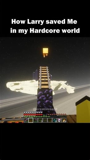 How Larry saved me in my 8 years old hardcore world #minecraft