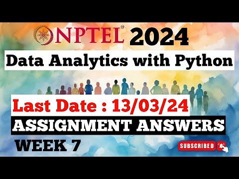 NPTEL Data Analytics with Python Week 7 Assignment Answers | Jan-Apr 2024