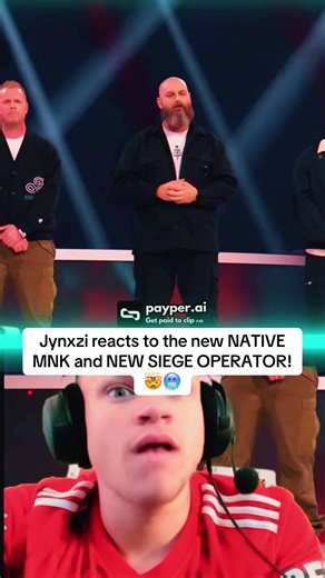 Jynxzi reacts to the new NATIVE MNK and NEW SIEGE OPERATOR!🤯🥶 #jynxzi #jynxziclips #r6 #siege #payper