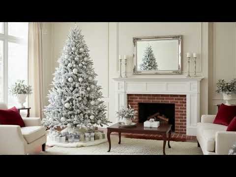 Elegant Silver and White Christmas Tree Decoration Ideas That Look Luxurious & Timeless