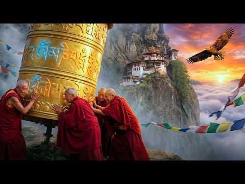 The Lost Cliff Monastery of Tibetan Monks — Sacred Mantra Chanting Above the Clouds