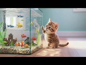 CAT TV | Realistic 3D Fishes for Cats | Games for Cats