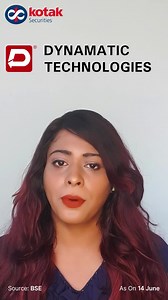 Dynamatic Technologies stock gained over 9% in early trade on Tuesday. The company won the escape hatch door contract for Airbus A220 aircraft by Stelia Aeronautique Canada, a subsidiary of Airbus Atlantic SAS. This is the first aerostructure of the new Airbus A220 family to be built in India. Source: BSE Disclaimer: bit.ly/longdisc #Stalkingstocks #Stocks #KotakSecurities #Investment #BSE #DynamaticTechnologies | Kotak Securities | Facebook