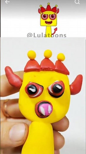 I made Sprunki OC Three - Phase 2 Using clay #incredibox #sprunki #NumberBlocks ‎⁨‪@lulatoons‬