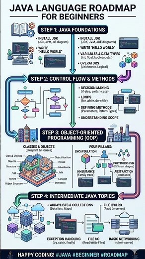 Java Language Roadmap steps for beginners #java #javaprogramming #fypシ #javascrip #javaprojects