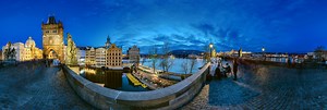 Prague at dusk 360 Panorama | 360Cities