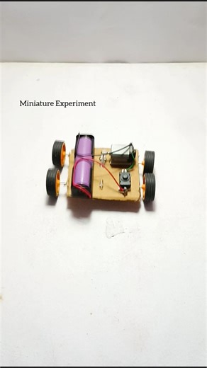 Simple DC Motor Gear Car Making at Home #experiment #diycar #shorts