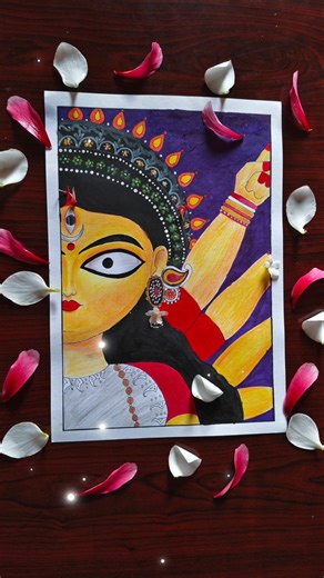 Durga Maa Painting ✨ | Navratri Special Art | #shortvideo #shorts