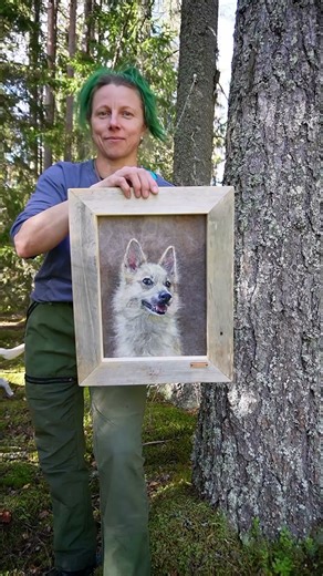 A new commissioned wool painting is ready