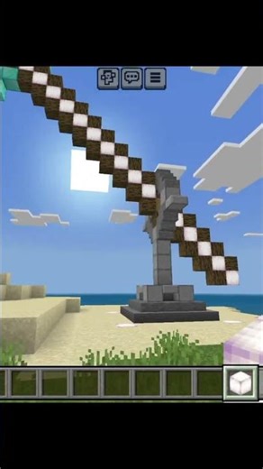 Epic minecraft pickaxe statue #Shorts #minecraftstatue #gaming #ytshort