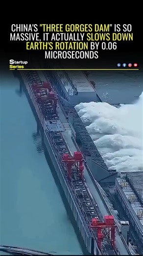 The Three Gorges Dam in China is not just an engineering marvel, it’s so massive that it actually affects the planet itself. Holding back over 39 billion tons of water, this hydroelectric project redistributes Earth’s mass enough to slow its rotation by 0.06 microseconds per day. Scientists at NASA compare it to a spinning skater: when mass moves outward, the spin slows. By shifting trillions of gallons of water, humans have created a structure that subtly alters the rhythm of time itself. A hum