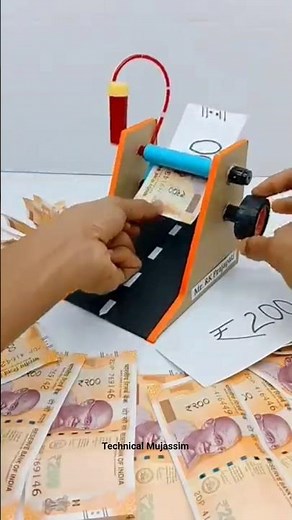 How to make Mini Money Printer Machine with Cardboard projects #experimnent #trending #shortsvideo