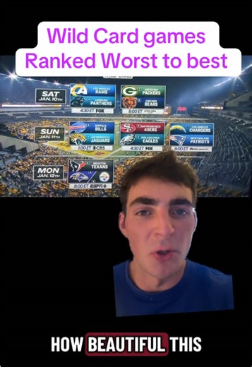 NFL Playoffs: Absolute Cinema with the wildcard matchups, which I rank worst to best #nfl #football #fyp #sports #playoffs