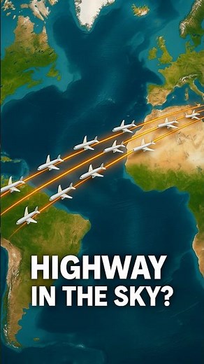 Why Every Plane Takes This Exact Route Over the Atlantic #facts #shorts #geographyfacts