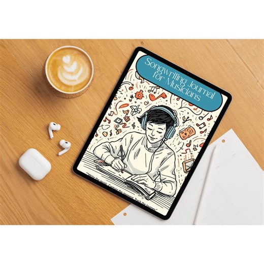 Music Composition Journal | Songwriting, Prompts, Staff Paper (digital Download) - Etsy