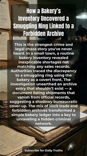 How a Bakery’s Inventory Uncovered a Smuggling Ring Linked to a Forbidden Archive