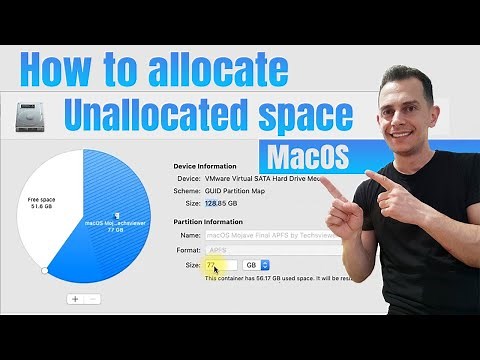 How to allocate unallocated space MacOS (Resize HDD Partition) - Tutorial 2021