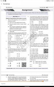 3:18 The Solid State JEE (Advanced) The Solid State 45 Assignme... | Filo