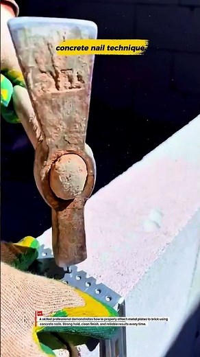 Secure It Right! Pro Fastens Plates to Brick with Concrete Nails