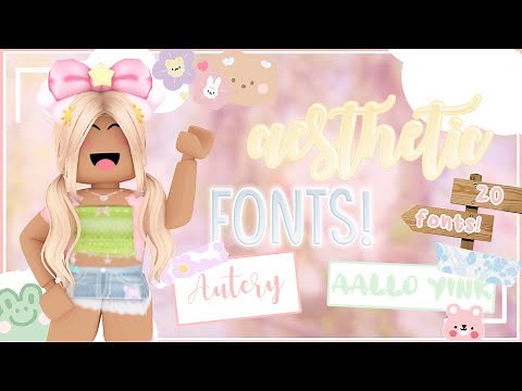 20 AESTHETIC FONTS! *fonts I USE* (roblox)