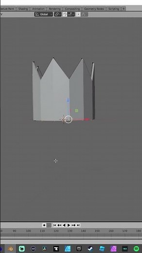How To Make A Simple Crown In Blender! #shorts