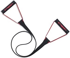 Les Mills SMARTBAND Resistance Band with Handles for Total Body Workouts, Home Gym Exercise Equipment, Elastic Stretch