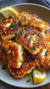 11K views · 19 reactions | 3‑Ingredient Crispy Pan‑Fried Halloumi Ingredients 200 g halloumi cheese, sliced into ~1 cm thick pieces 1–2 tbsp olive oil (for frying) Fresh lemon wedges (for serving) ...... Full Recipe in Coʍmеոτ  | Recipes Easy Pro | Facebook