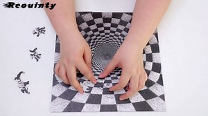 Hard Impossible Puzzles for Adults 500pcs, 3D Jigsaw Puzzles for Adults(15.9 * 15.9in)- Unique Square Puzzle - Difficult Near Impossible Black and White Puzzles Fun Puzzle