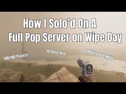 How I Solo’d On A Full Pop Server On Wipe Day - Rust Console