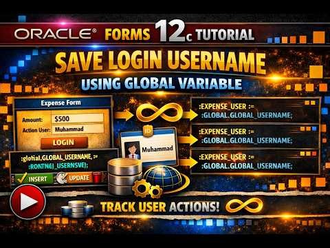 39. Oracle Forms 12c | Save Login Username Using Global Variable During Insert, Update & Delete