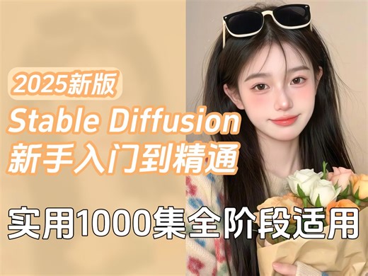 【stable diffusion】2025最新版SD教程来了！新手入门到精通 零基础入门 别的教程没有的小细节 实用1000集 全阶段适用！