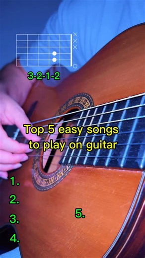 r9.music on Instagram: "Top 5 easy songs to play on guitar #guitartutorial #guitar #guitarlesson #guitarcover #guitarlessons #guitarchords #fyp #guitarra"
