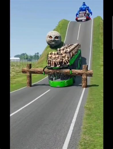 School and Capsule bus|beaming driving short #trending #short #youtube #shorts #beamngdrive