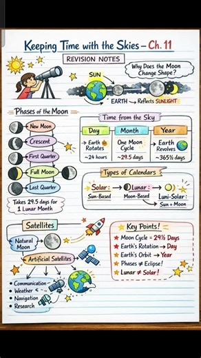 🔥RAPID NOTES🔥Class 8 Science Keeping time with the skies || Curiosity #shorts
