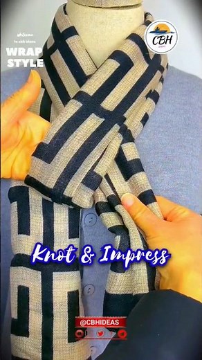 how to tie winter scarf around neck men