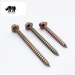 [Hot Item] Yellow Zinc Plated Hex Flanged Head Self Tapping Screws