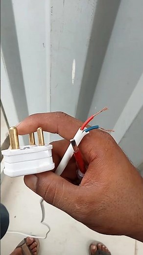 How to connect 2 electrical wires to a 3 pin plug | How to 3 pin plug connection#shorts#electrician