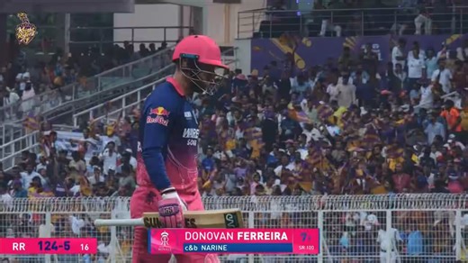 IPL 2026 M28: KKR vs RR -Donovan Ferreira Wicket