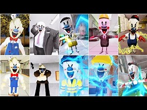 Ice Scream 1 2 3 4 5 6 Normal Vs Roblox Jumpscares