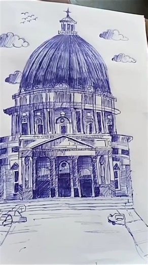the drawing of a beautiful building how to draw the structure of a building easely step by step