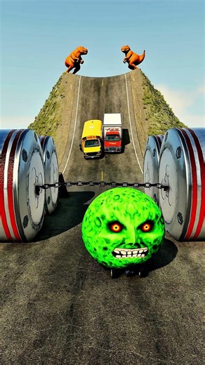 Cars & School Bus & Cargo Van vs Hydraulic Crush - BeamNG.drive