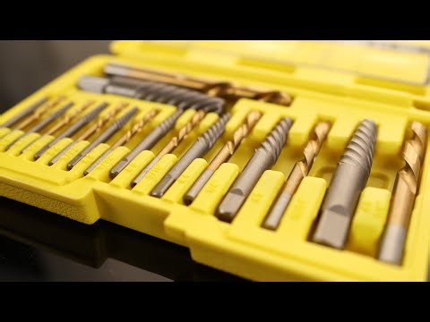 TOPEC Screw Extractor and Left Hand Drill Bit Set - 18 Piece Easy Out Bolt Extractor Kit